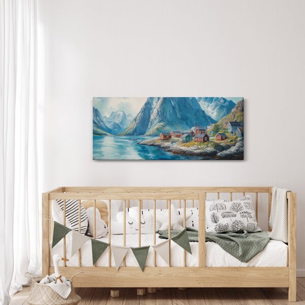 Slika - Norveško selo (120x50 cm)