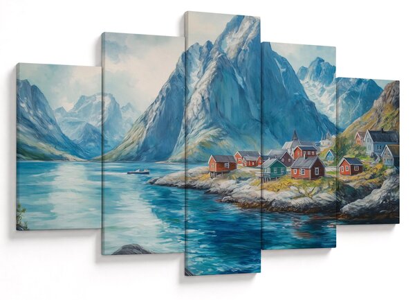 Slika - Norveško selo (150x105 cm)