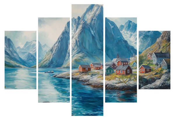 Slika - Norveško selo (150x105 cm)