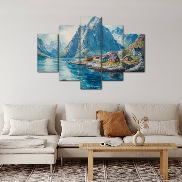 Slika - Norveško selo (150x105 cm)