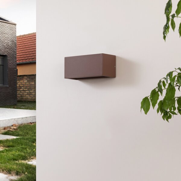 Vanjske Svjetiljka Lucande, BENTE, prigušiv, Smeđa / hrđa, Balkon, Metal, Moderan