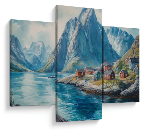 Slika - Norveško selo (90x60 cm)