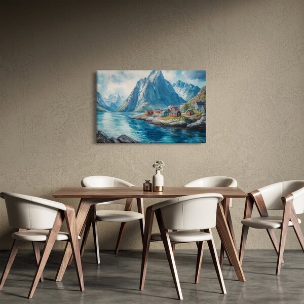 Slika - Norveško selo (90x60 cm)