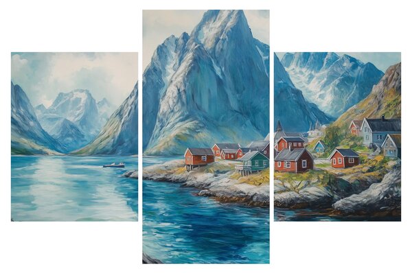Slika - Norveško selo (90x60 cm)