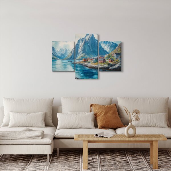 Slika - Norveško selo (90x60 cm)
