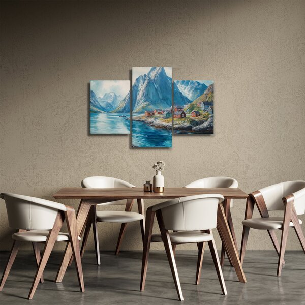 Slika - Norveško selo (90x60 cm)
