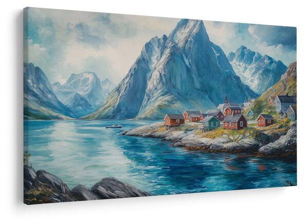 Slika - Norveško selo (90x60 cm)