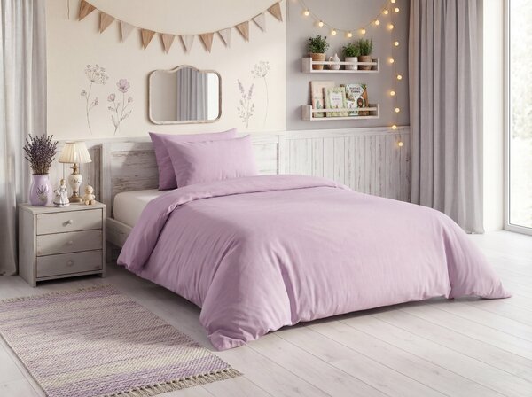 Pamučna posteljina CALMORA svijetlo ljubičasta Dimenzije posteljine: 2 kom 70 x 90 cm | 160 x 220 cm