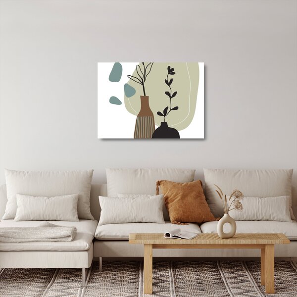 Staklena slika - Cvijeće u vazi N⁰2 (70x50 cm)