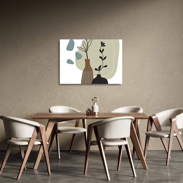 Staklena slika - Cvijeće u vazi N⁰2 (70x50 cm)