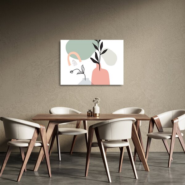 Staklena slika - Cvijeće u vazi N⁰3 (70x50 cm)