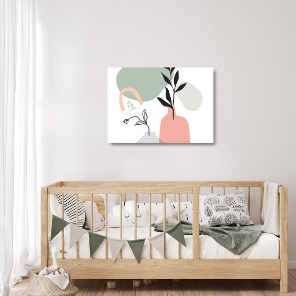 Staklena slika - Cvijeće u vazi N⁰3 (70x50 cm)