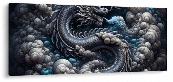 Slika – Zmaj u dimu (120x50 cm)