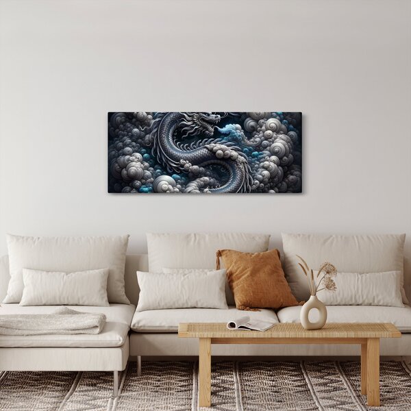 Slika – Zmaj u dimu (120x50 cm)