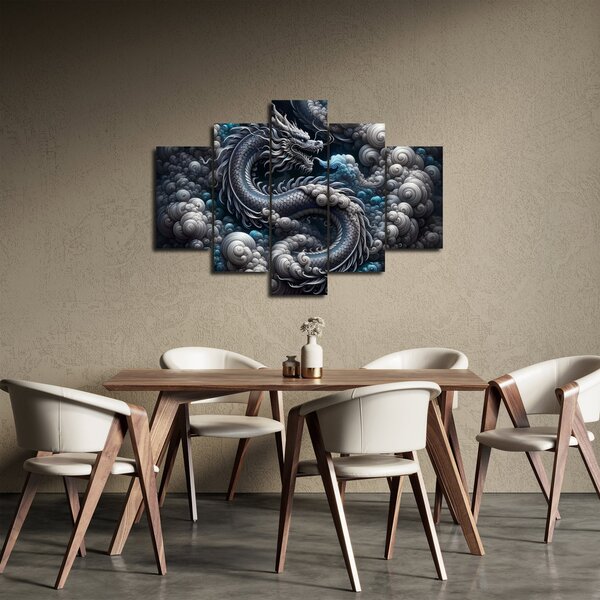 Slika – Zmaj u dimu (150x105 cm)