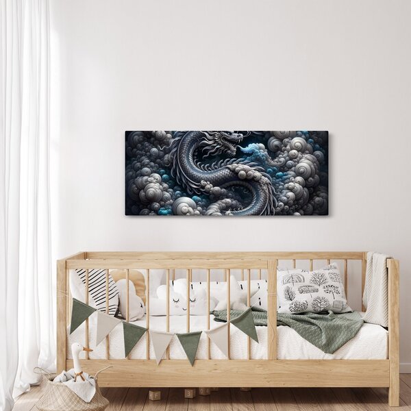Slika – Zmaj u dimu (120x50 cm)