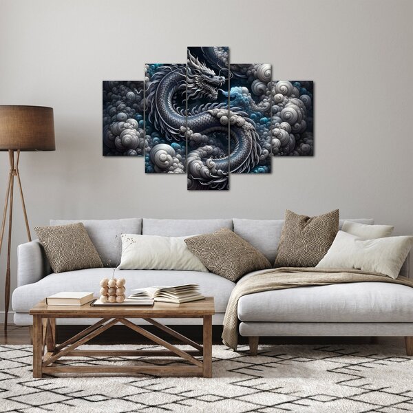 Slika – Zmaj u dimu (150x105 cm)