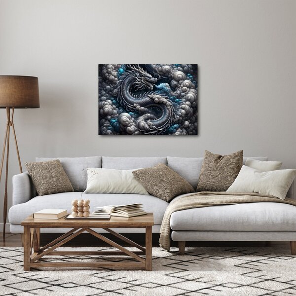Slika – Zmaj u dimu (70x50 cm)