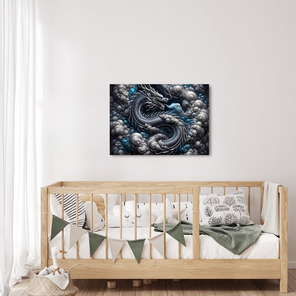 Slika – Zmaj u dimu (70x50 cm)