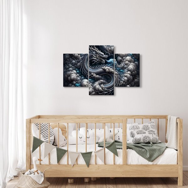 Slika – Zmaj u dimu (90x60 cm)