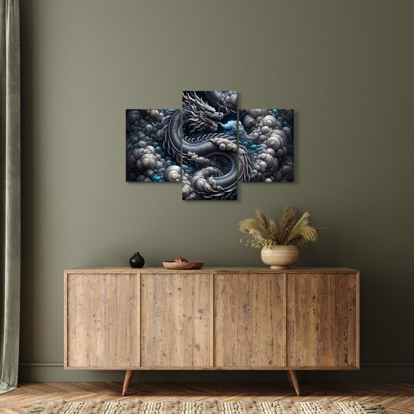 Slika – Zmaj u dimu (90x60 cm)
