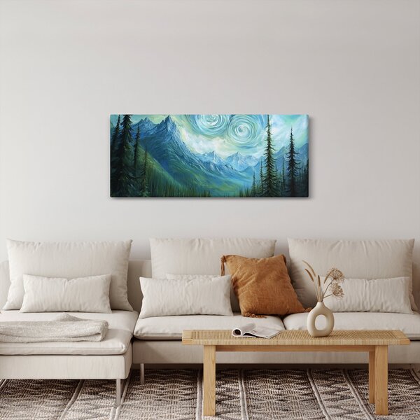 Slika - Krajolik s dodirom Van Gogha (120x50 cm)