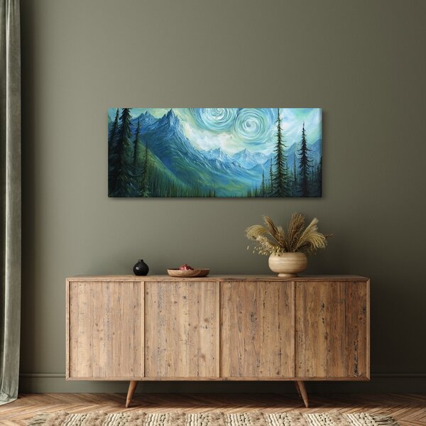 Slika - Krajolik s dodirom Van Gogha (120x50 cm)
