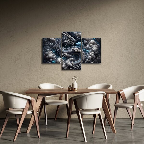 Slika – Zmaj u dimu (90x60 cm)