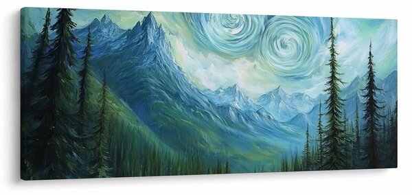 Slika - Krajolik s dodirom Van Gogha (120x50 cm)