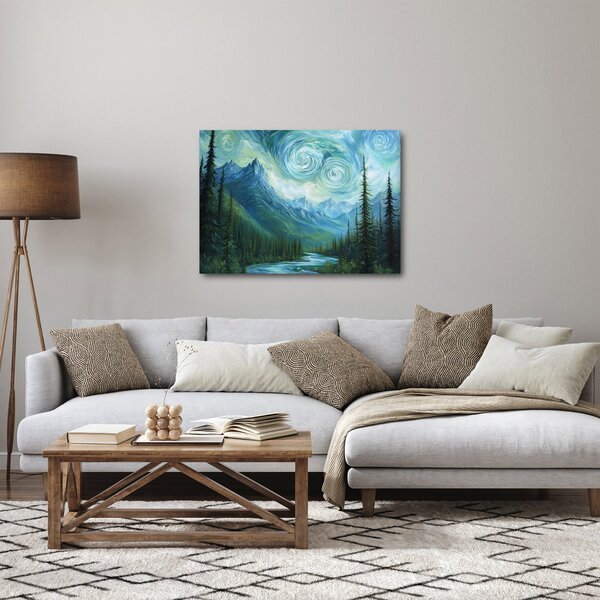 Slika - Krajolik s dodirom Van Gogha (70x50 cm)