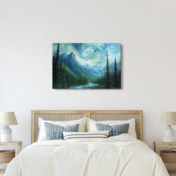 Slika - Krajolik s dodirom Van Gogha (90x60 cm)