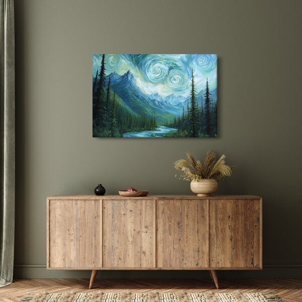 Slika - Krajolik s dodirom Van Gogha (90x60 cm)