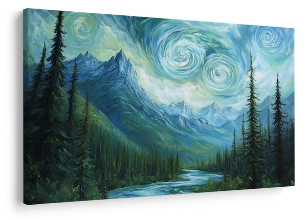Slika - Krajolik s dodirom Van Gogha (90x60 cm)