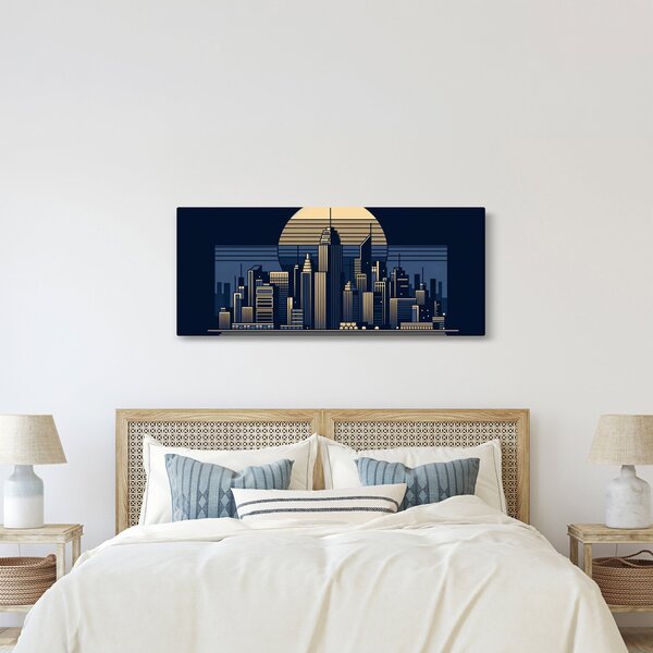 Slika – Geometrijski grad (120x50 cm)