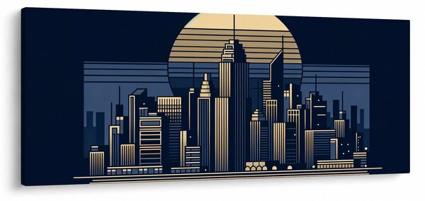 Slika – Geometrijski grad (120x50 cm)
