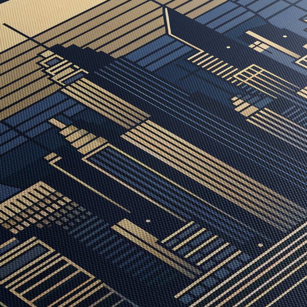 Slika – Geometrijski grad (70x50 cm)
