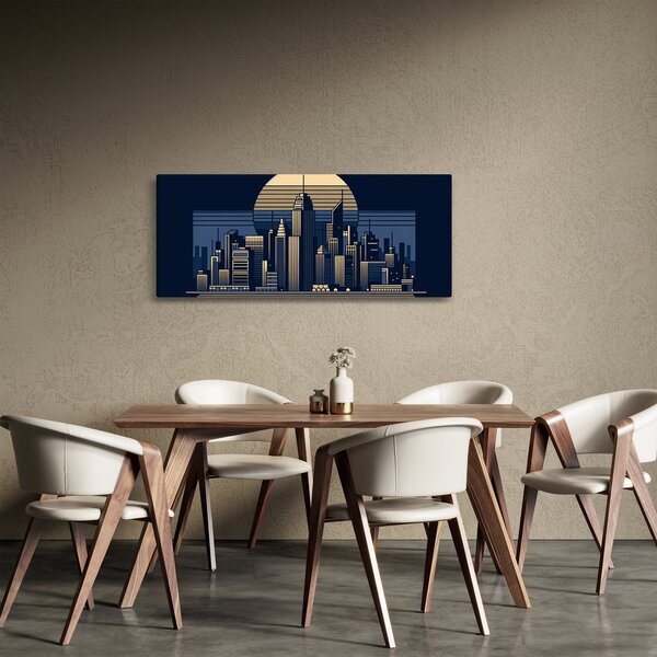 Slika – Geometrijski grad (120x50 cm)