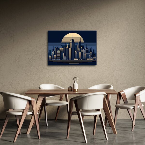 Slika – Geometrijski grad (70x50 cm)