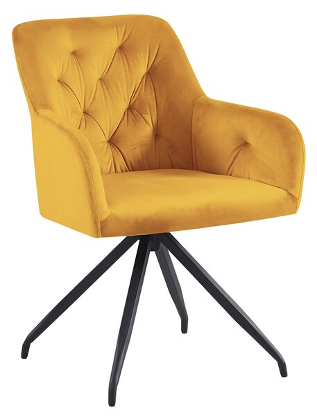 Zondo Dizajnerska okretna fotelja Vavien (boja senfa)