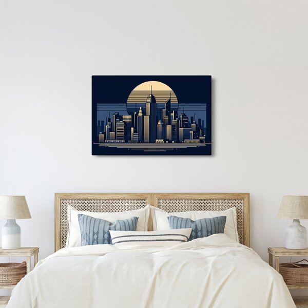 Slika – Geometrijski grad (90x60 cm)