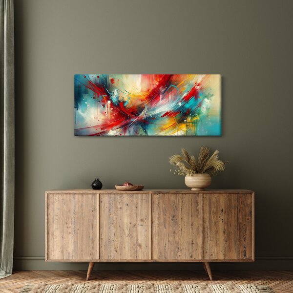 Slika – Apstrakcija s crvenom (120x50 cm)
