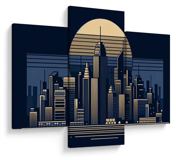 Slika – Geometrijski grad (90x60 cm)