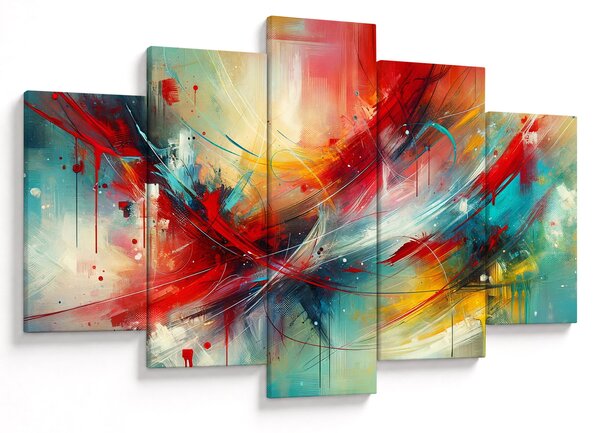 Slika – Apstrakcija s crvenom (150x105 cm)