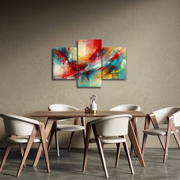 Slika – Apstrakcija s crvenom (90x60 cm)