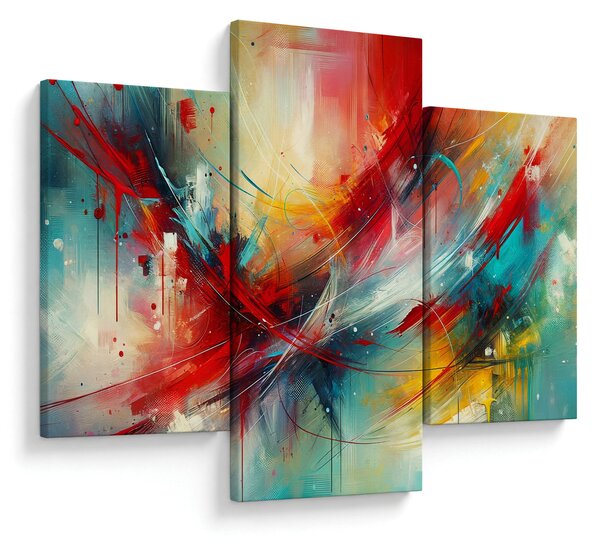 Slika – Apstrakcija s crvenom (90x60 cm)