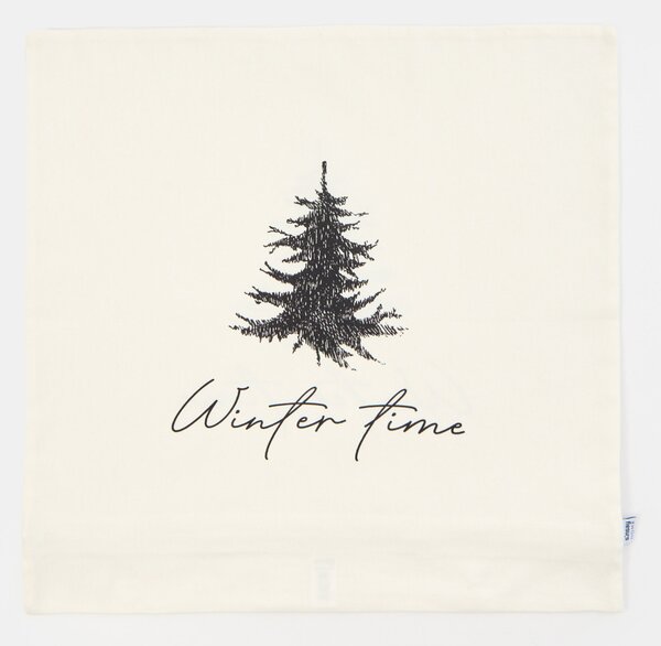 Sinsay - Jastučnica s otiskom božićnog drvca i natpisom „Winter time”