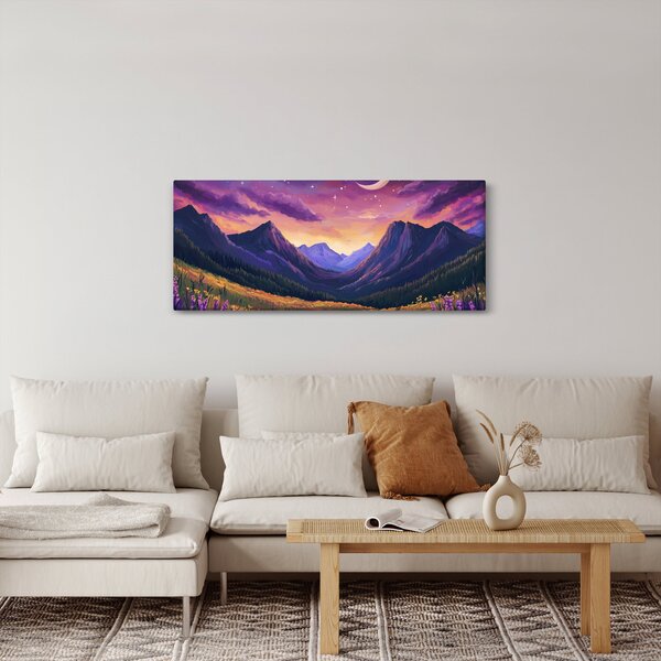 Slika - Ljubičasti krajolik (120x50 cm)
