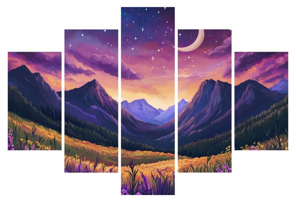 Slika - Ljubičasti krajolik (150x105 cm)