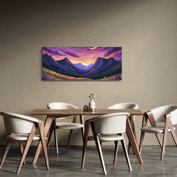Slika - Ljubičasti krajolik (120x50 cm)