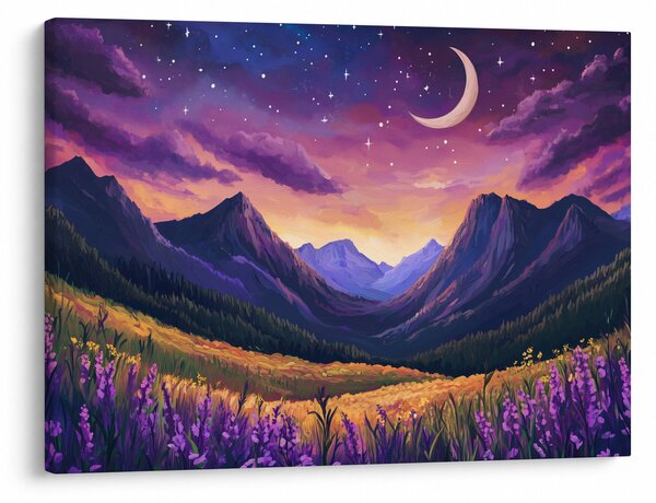 Slika - Ljubičasti krajolik (70x50 cm)